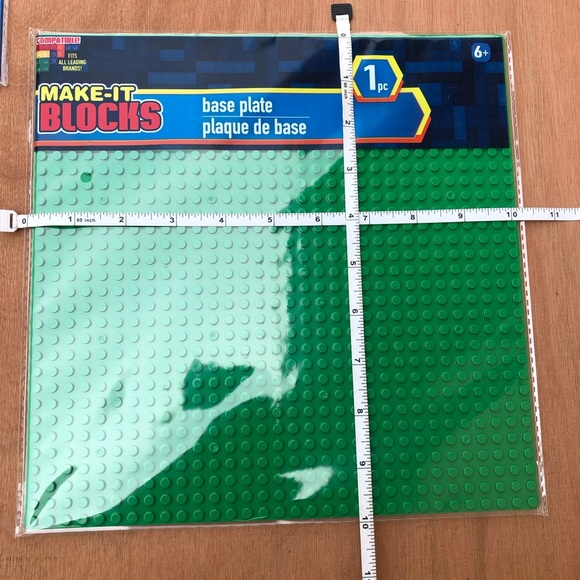 Lego Style Square Building Bases Set of 4 colorful - Picture 2 of 6